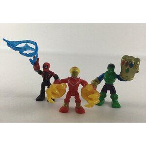 Playskool Marvel Super Hero Adventures Hulk Spider-Man Mini Falcon Figure Lot